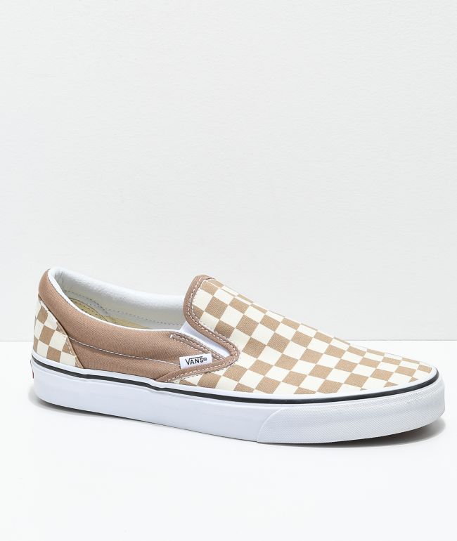 tan van slip on